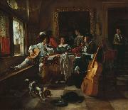 Jan Steen The Family Concert (1666) by Jan Steen oil painting artist